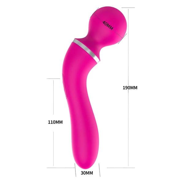 Lonely 2in1 - masszírozó és G-pont vibrátor 3 feltéttel (pink)