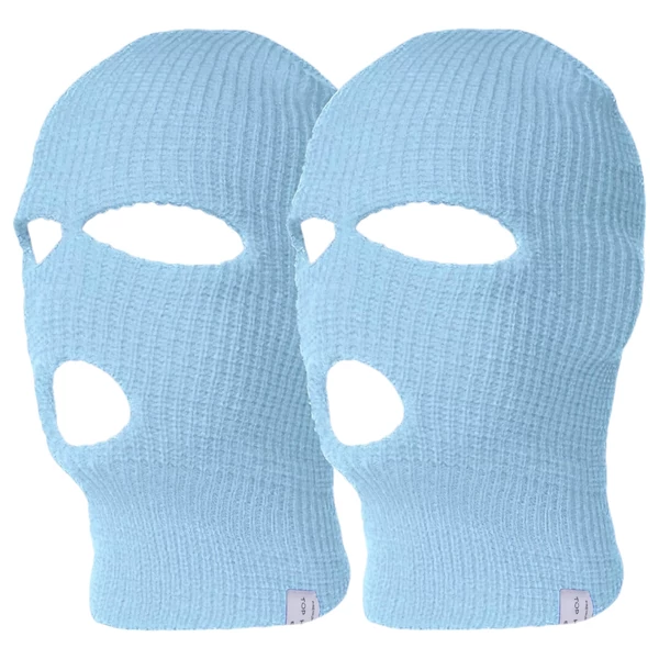 Balaclava - kötött szopó maszk 3 nyílással (kék)