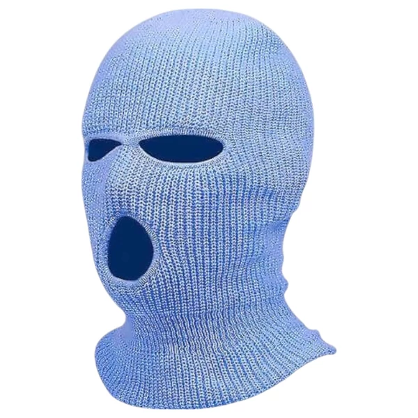 Balaclava - kötött szopó maszk 3 nyílással (kék)