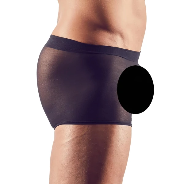 Svenjoyment - átlátszó boxer szett - fekete (2 részes) S-L