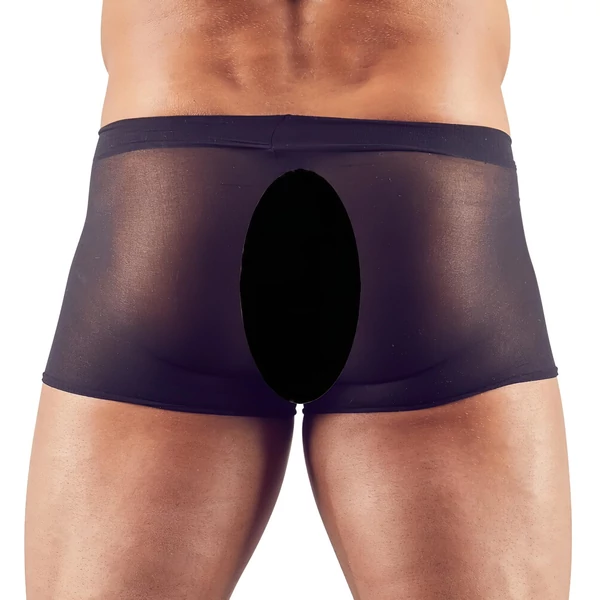 Svenjoyment - átlátszó boxer szett - fekete (2 részes) S-L