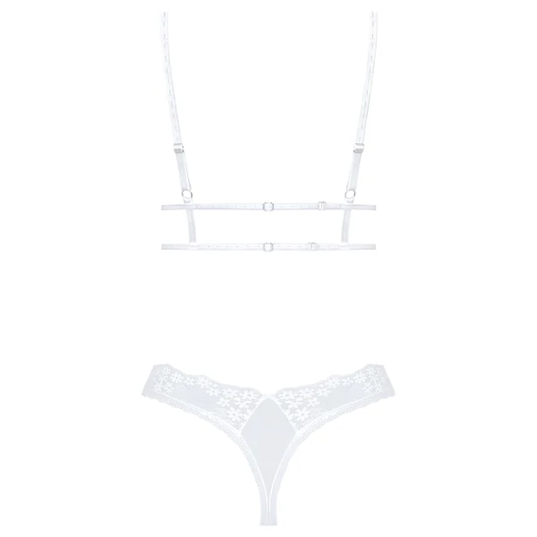 Obsessive Set Heavenlly - csipkés melltartó szett (fehér)
