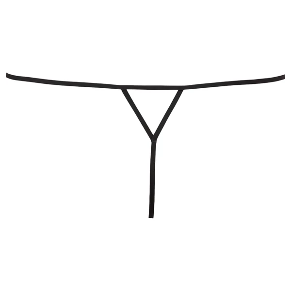Cottelli - strasszos női, nyitott tanga (fekete)