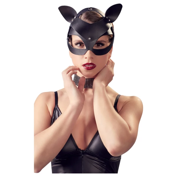 Bad Kitty - műbőr, strasszos cicamaszk (fekete, S-L)