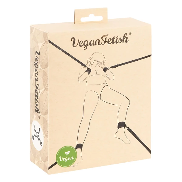 Vegan Fetish - ágyhoz kötöző szett (fekete)