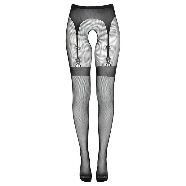 Cottelli Legwear - combfixes nyitott harisnya (fekete, S-L)
