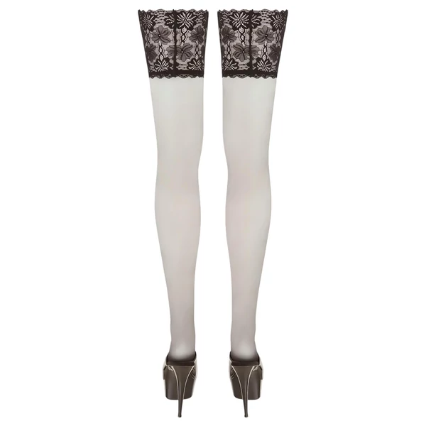 Cottelli Plus Size - combfix 15 cm széles csipkés (fekete)