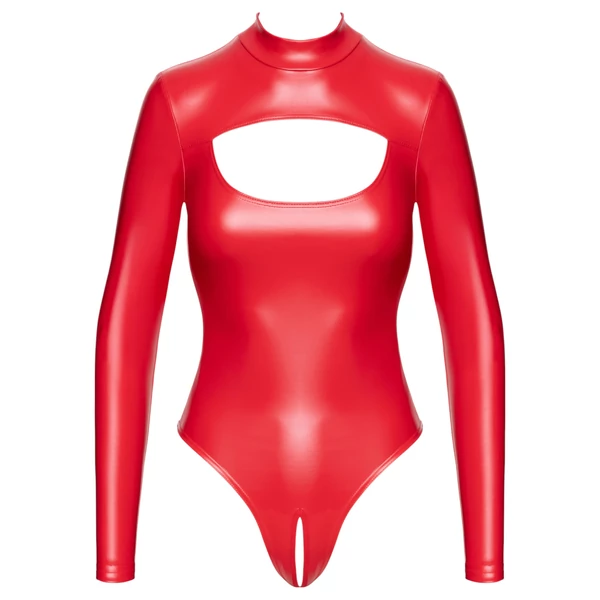 Noir - fényes hatású body (piros)