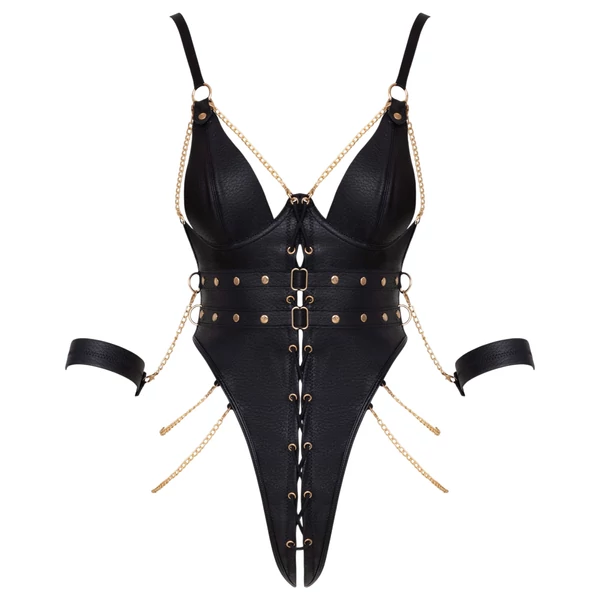Cottelli - láncos bondage body (fekete)