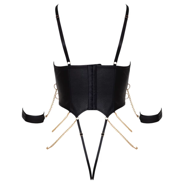 Cottelli - láncos bondage body (fekete)