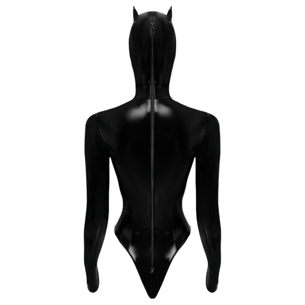 Black Velvets - hosszúujjú Batwoman body (fekete)
