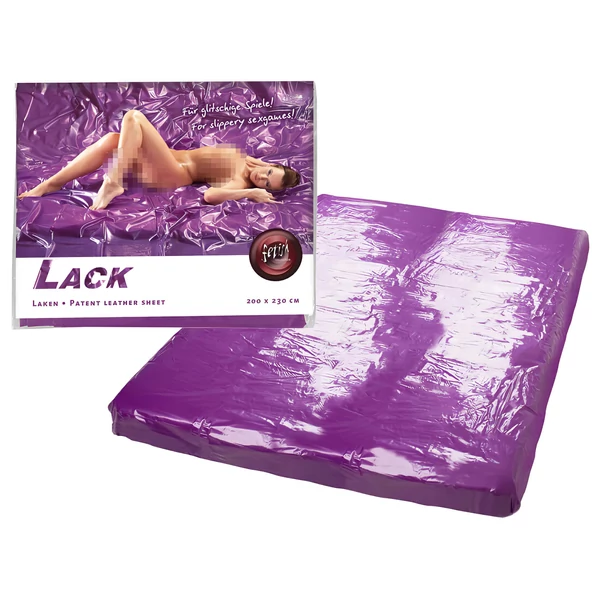 Fetish - Lakk lepedő - 200x220 cm (lila)
