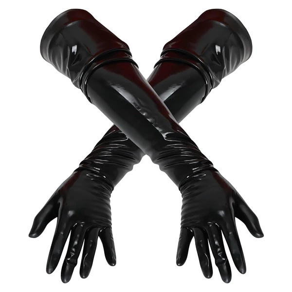 Late X hosszú, unisex kesztyű (fekete)