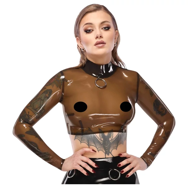 LATEX - áttetsző latex felső (áttetsző-fekete)