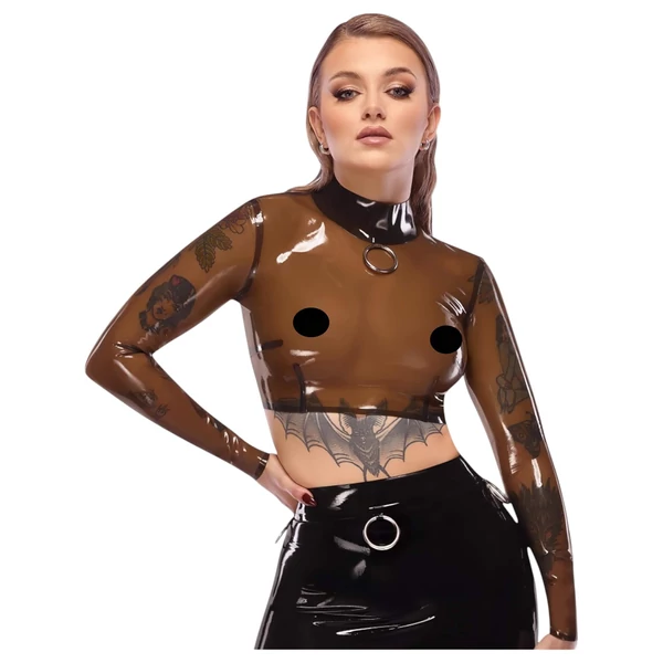 Late X áttetsző latex felső (áttetsző-fekete)