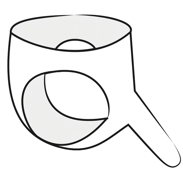 LATEX - alsó külső dildóval - fekete (S-L)