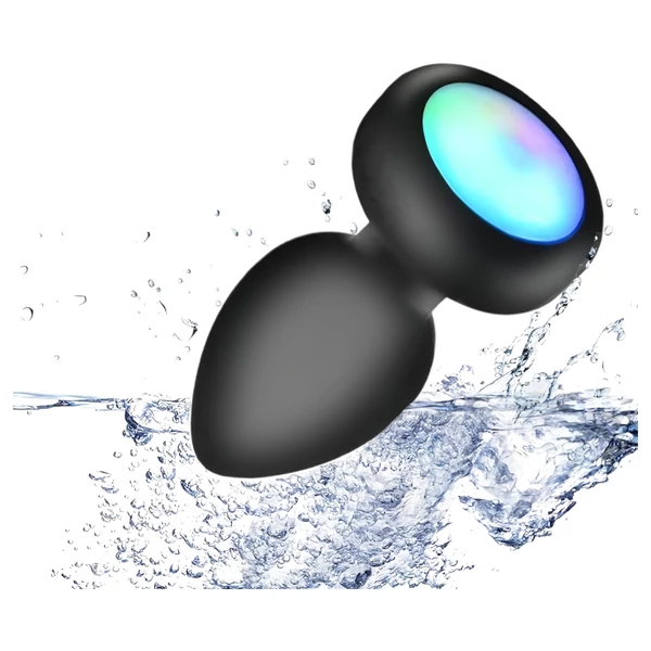 Mrow - világító, rádiós anál vibrátor (fekete)