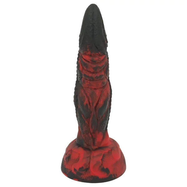 OgazR Hell Dong- barázdált dildó - 20 cm (piros)