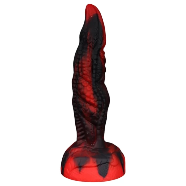 OgazR Hell Dong- barázdált dildó - 20 cm (piros)