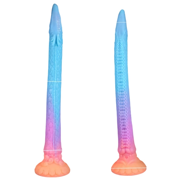 OgazR XXL Eel - foszforeszkáló anál dildó - 47 cm (pink)