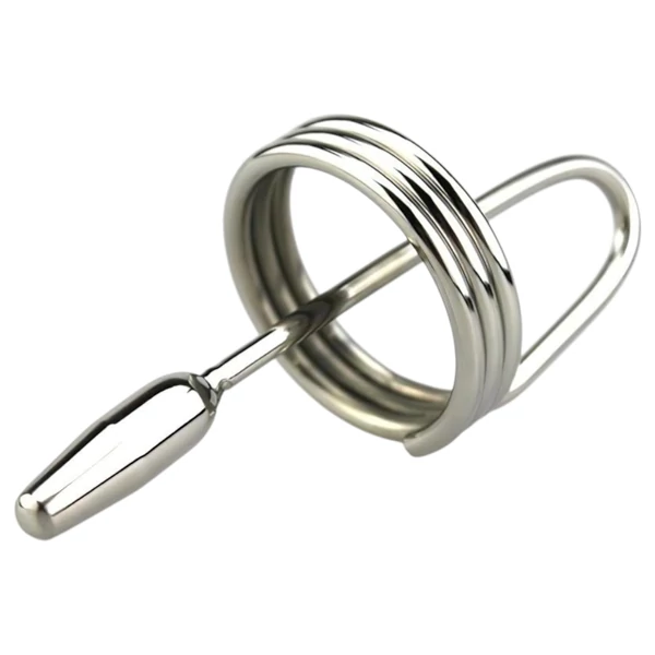 DeepRing - gyűrűs, fém dilátor - 9 cm (ezüst)