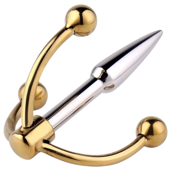 Urethralplay - horgonyos fém dilátor - 4,5 cm (ezüst)