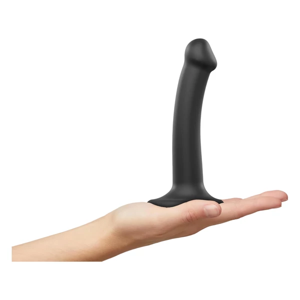Strap-on-me Dual S - dupla rétegű dildó (fekete)