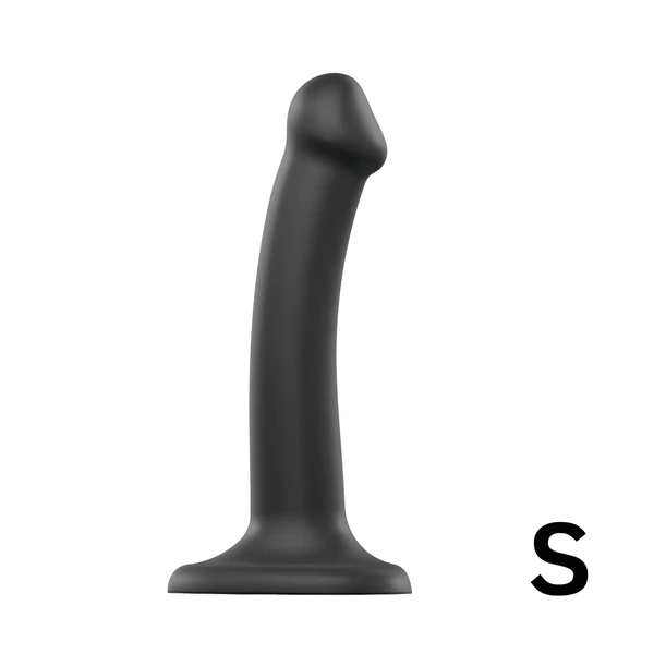 Strap-on-me Dual S - dupla rétegű dildó (fekete)