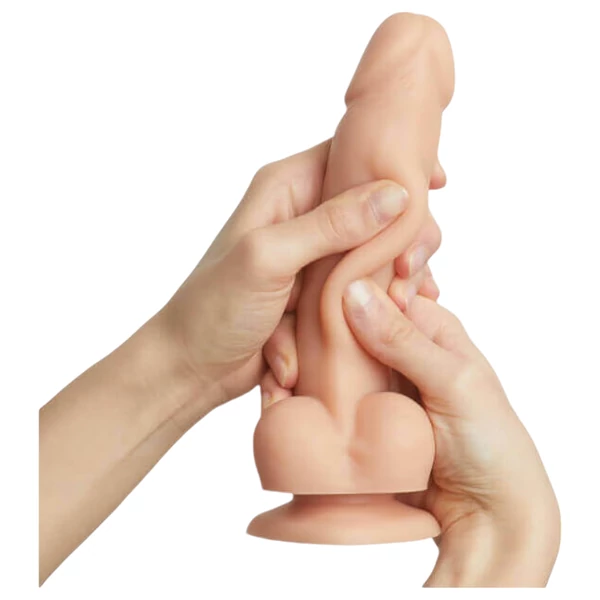 Strap-on-me M - kétrétegű, tapadókorongos dildó (natúr)