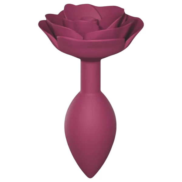 Love to Love Open Roses M - szilikon anál plug (piros)