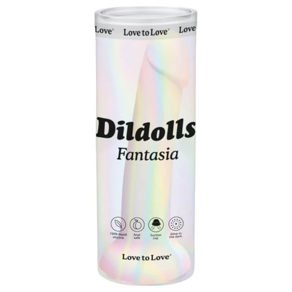 Dildolls Fantasia - tapadókorongos szilikon dildó (csíkos)