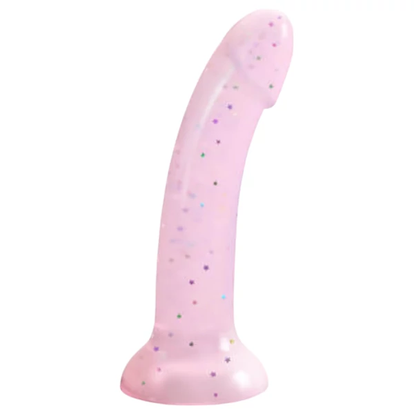 Dildolls Starlight - tapadókorongos, csillagos dildó (pink)