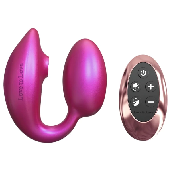 Wonderlover - csiklóizgató G-pont vibrátor (metál pink)