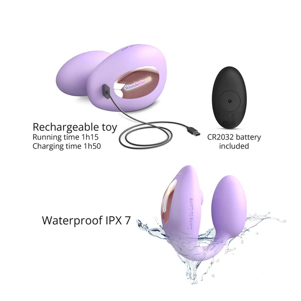 Love to Love Wonderlover - csiklóizgató G-pont vibrátor (lila)