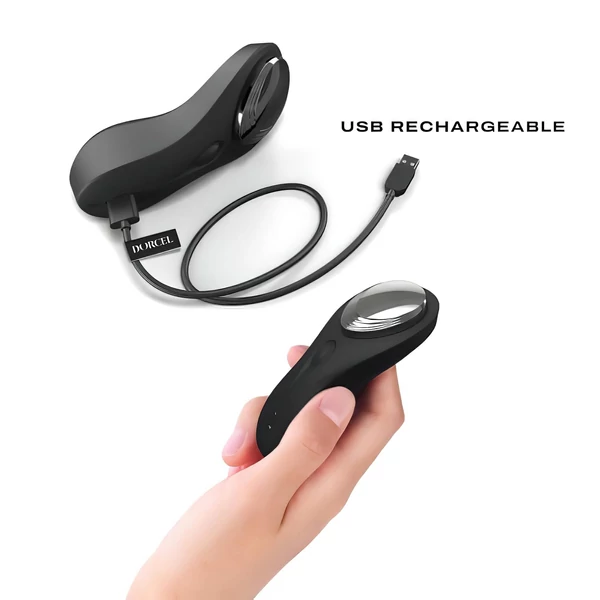 Dorcel Discreet Vibe + - akkus, rádiós csikló vibrátor (fekete)