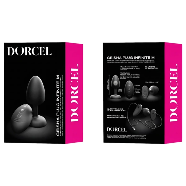 Dorcel - golyós, távirányítós anál vibrátor M - (fekete)