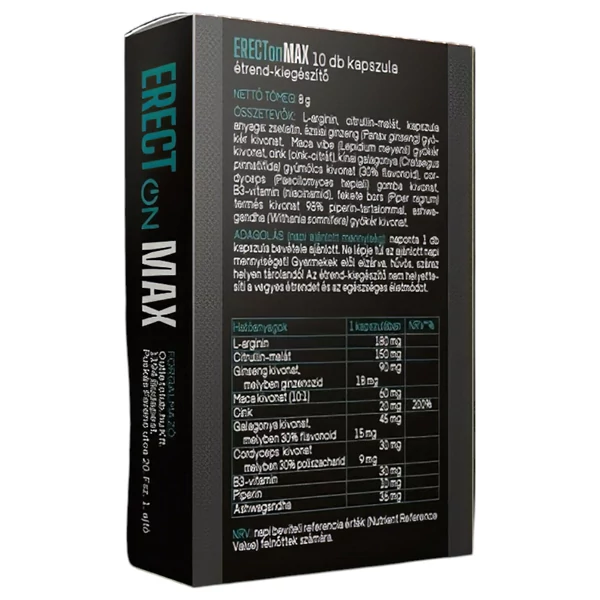 ErectOn Max - étrend kiegészítő kapszula férfiaknak (10 db)