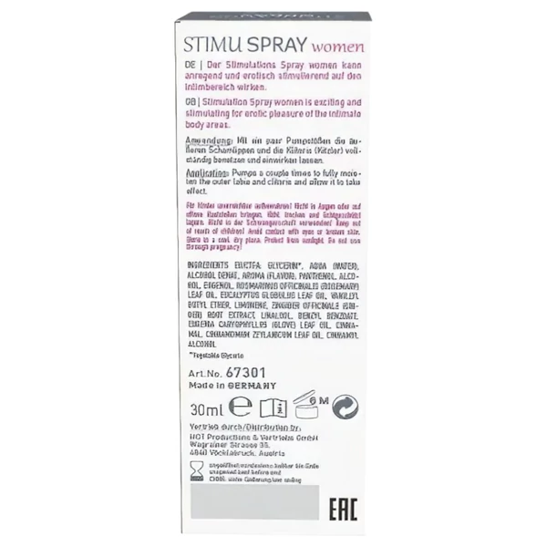 HOT Shiatsu Joyful - stimuláló spray nőknek (30ml)