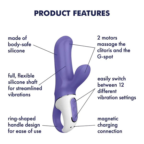 Satisfyer Magic Bunny - vízálló csiklókaros vibrátor (kék)