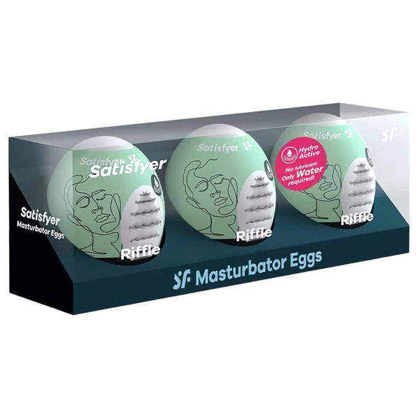 Satisfyer Egg Riffle - tojás maszturbátor szett (3 db)