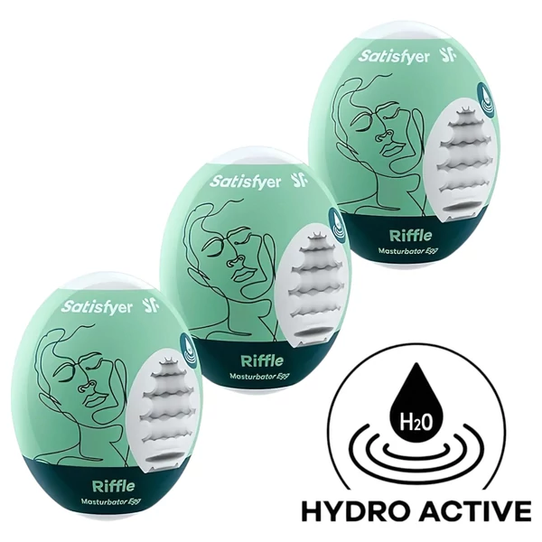 Satisfyer Egg Riffle - tojás maszturbátor szett (3 db)