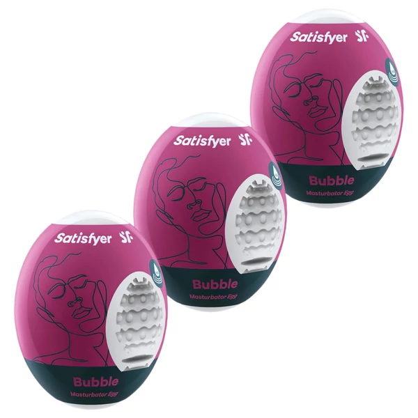 Satisfyer Egg Bubble - tojás maszturbátor (3 db)