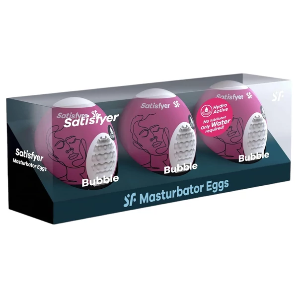 Satisfyer Egg Bubble - tojás maszturbátor (3 db)