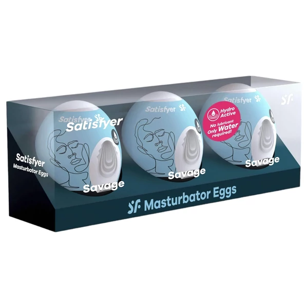 Satisfyer Egg Savage - tojás maszturbátor szett (3db)