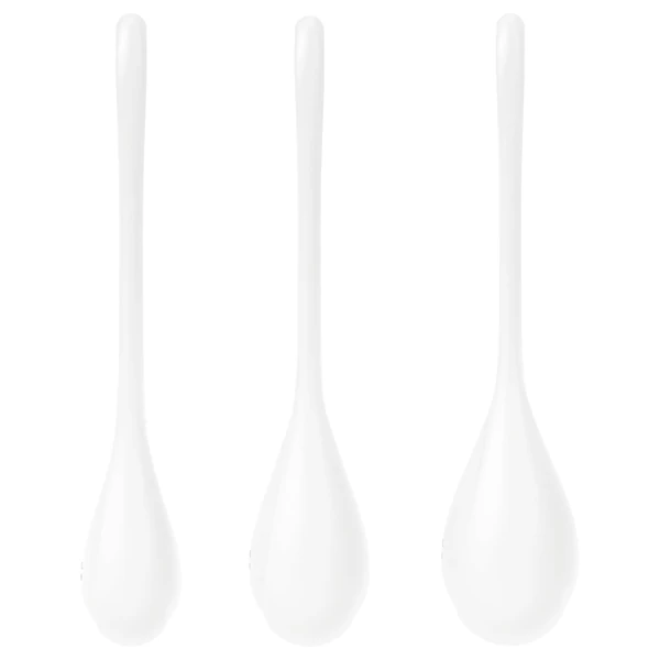 Satisfyer Yoni Power 1 - gésagolyó szett (fehér, 3 részes)