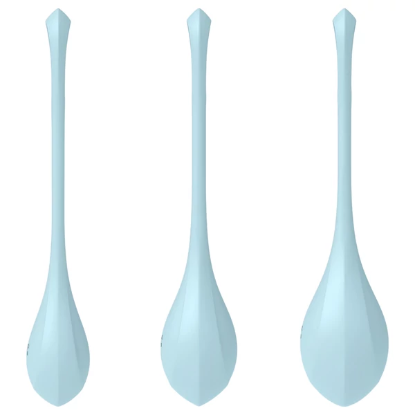 Satisfyer Yoni Power 2 - gésagolyó szett (kék, 3 részes)