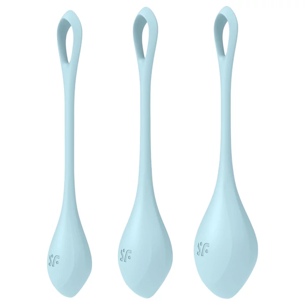 Satisfyer Yoni Power 2 - gésagolyó szett (kék, 3 részes)
