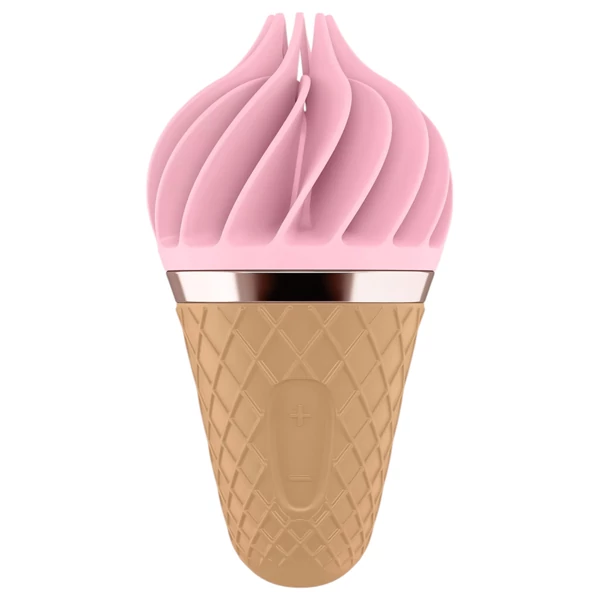Satisfyer Sweet Treat - akkus, forgó csikló vibrátor (pink-barna)