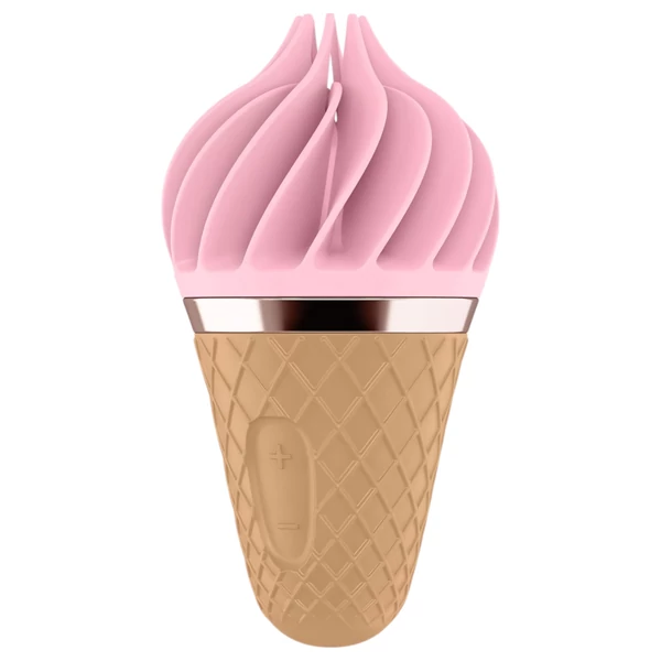 Satisfyer Sweet Treat - akkus, forgó csikló vibrátor (pink-barna)