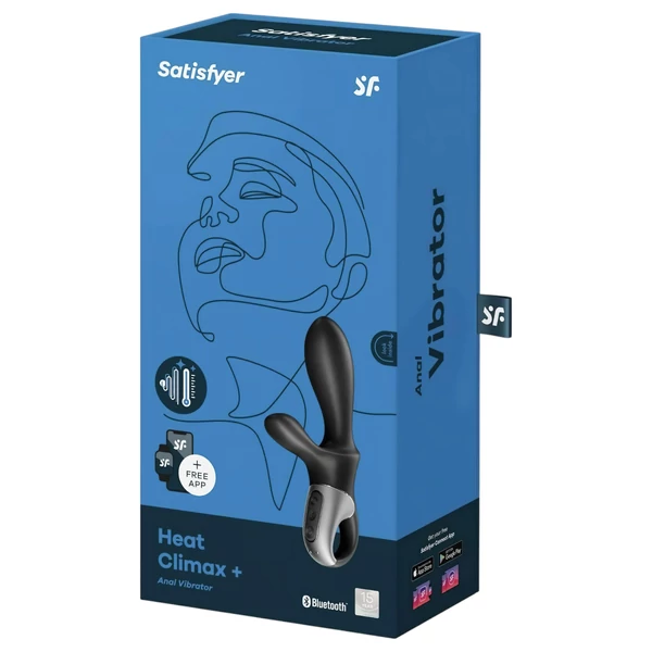 Satisfyer Heat Climax+ - App-vezérelt melegítő análvibrátor (fekete)